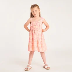 Robe asymétrique à motif fantaisie pour fille