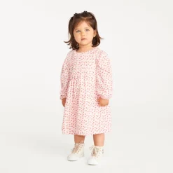 Robe bébé fille manches longues imprimé fleuri