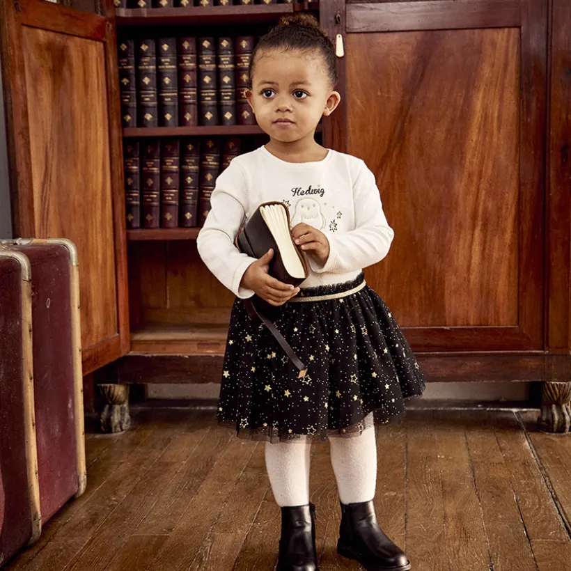 Robe bi-matière avec patch Harry Potter Warner pour bébé fille