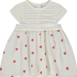 Robe bi-matière effet 2 en 1 imprimé fleurs pour bébé fille