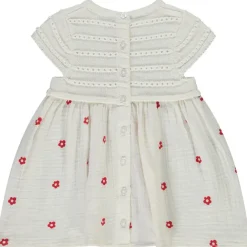 Robe bi-matière effet 2 en 1 imprimé fleurs pour bébé fille