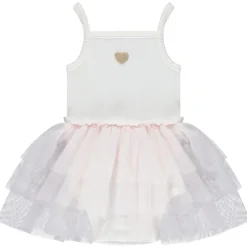 Robe body effet 2 en 1 avec tulle volanté pour bébé fille