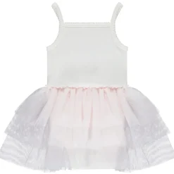 Robe body effet 2 en 1 avec tulle volanté pour bébé fille
