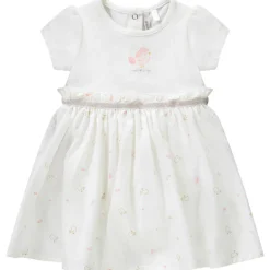 Robe body 2 en 1 bi-matière imprimé oiseaux pour bébé fille