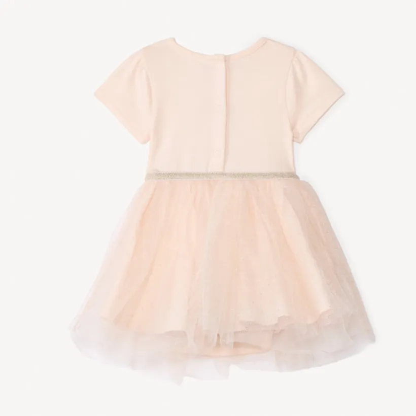 Robe body en tulle pailleté papillon pour bébé fille