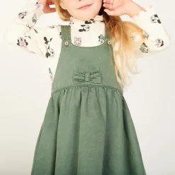 Robe à bretelles croisées et nœud pour bébé fille