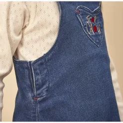 Robe à bretelles effet jean pour bébé fille