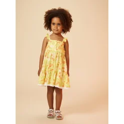 Robe à bretelles imprimé fleurs pour bébé fille
