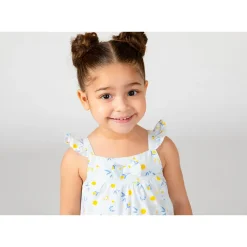 Robe à bretelles volantées imprimé marguerites pour bébé fille