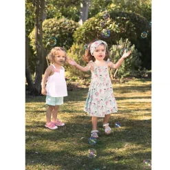 Robe à bretelles volantées imprimé fleuri pour bébé fille