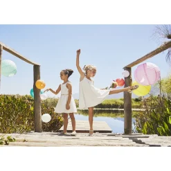 Robe de cérémonie en broderie anglaise pour fille