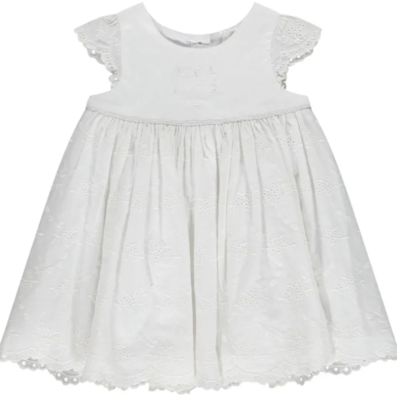 Robe de cérémonie en broderie anglaise pour bébé fille