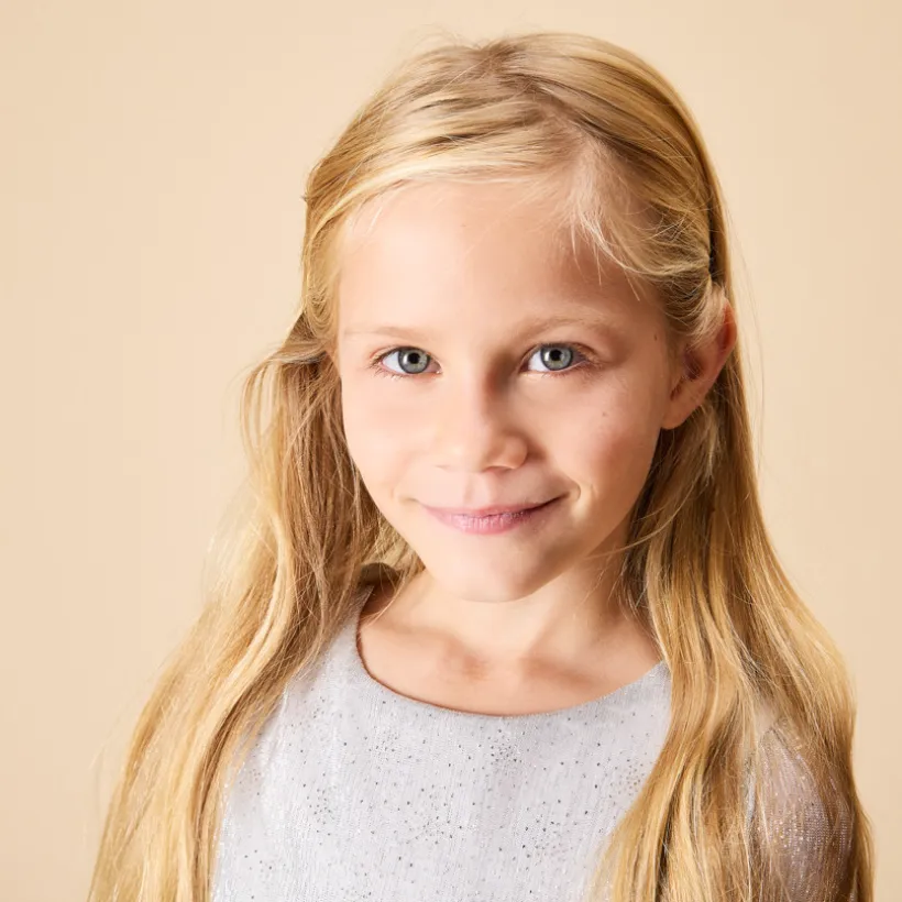 Robe de fête argentée à manches longues bouffantes pour fille