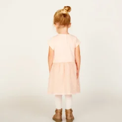 Robe de fête manches courtes effet 2 en 1 pour bébé fille