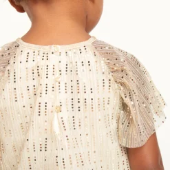 Robe de fête manches courtes scintillante pour bébé fille
