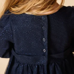 Robe de fête manches longues en tulle pailleté pour bébé fille
