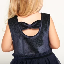 Robe de fête sans manches effet 2 en 1+ bandeau pour bébé fille