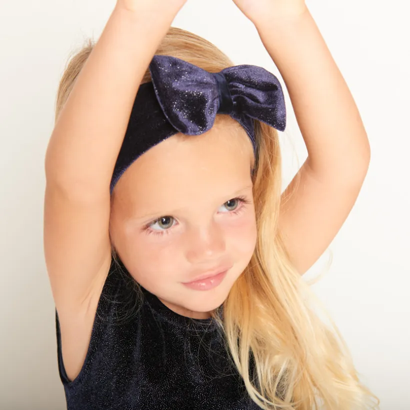 Robe de fête sans manches effet 2 en 1+ bandeau pour bébé fille