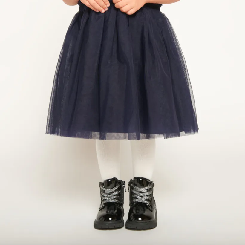 Robe de fête sans manches effet 2 en 1+ bandeau pour bébé fille