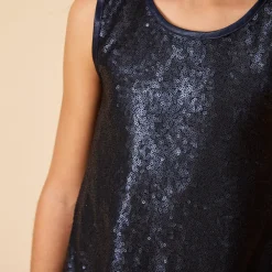Robe de fête sans manches en sequins pour fille