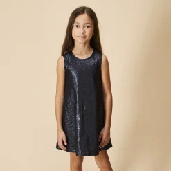 Robe de fête sans manches en sequins pour fille