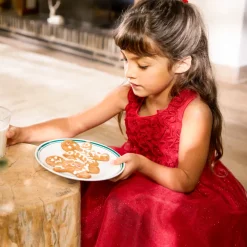 Robe de fête sans manches à froufrous pailletés pour fille