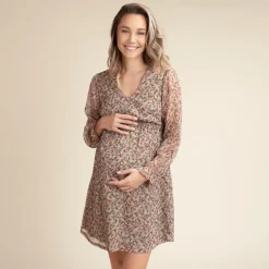 Robe de grossesse et d'allaitement imprimé fleuri