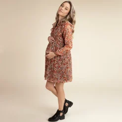 Robe de grossesse et d'allaitement imprimé floral