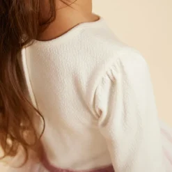 Robe effet 2 en 1 avec jupon en tulle pour bébé fille