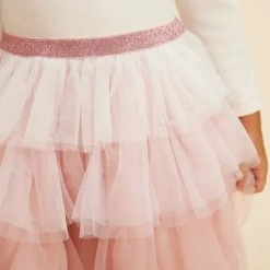 Robe effet 2 en 1 avec jupon en tulle pour bébé fille