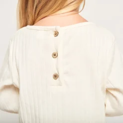 Robe effet 2 en 1 bi-matière à fleurs pour bébé fille