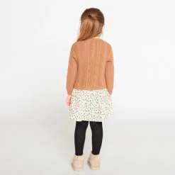 Robe effet 2 en 1 bu-matière fantaisie pour bébé fille