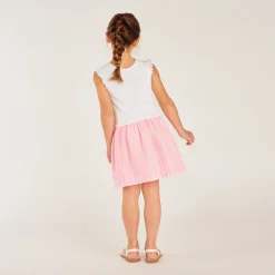Robe effet 2-en-1 imprimé citron pour fille