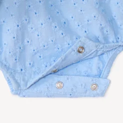 Robe effet à manches courtes 2-en-1 imprimée myrtilles pour bébé fille