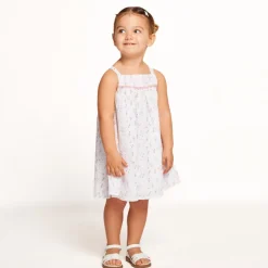 Robe en broderie anglaise imprimé fleurs pour bébé fille