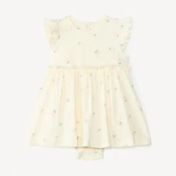 Robe 2-en-1 effet froissé avec imprimé fantaisie pour bébé fille