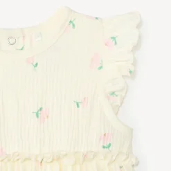 Robe 2-en-1 effet froissé avec imprimé fantaisie pour bébé fille