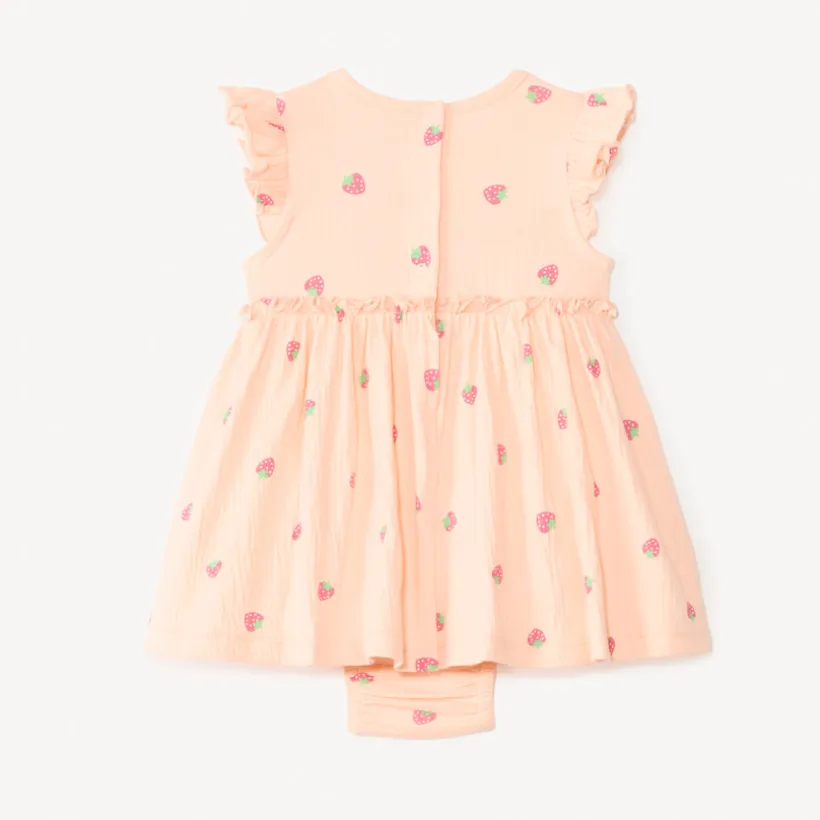 Robe 2-en-1 effet froissé avec imprimé fantaisie pour bébé fille