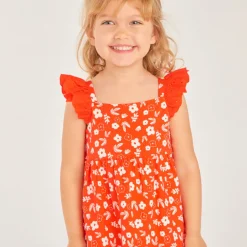 Robe en maille cloquée imprimé fleurs pour bébé fille