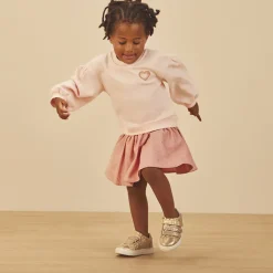 Robe en maille 2 en 1 print fantaisie pour bébé fille