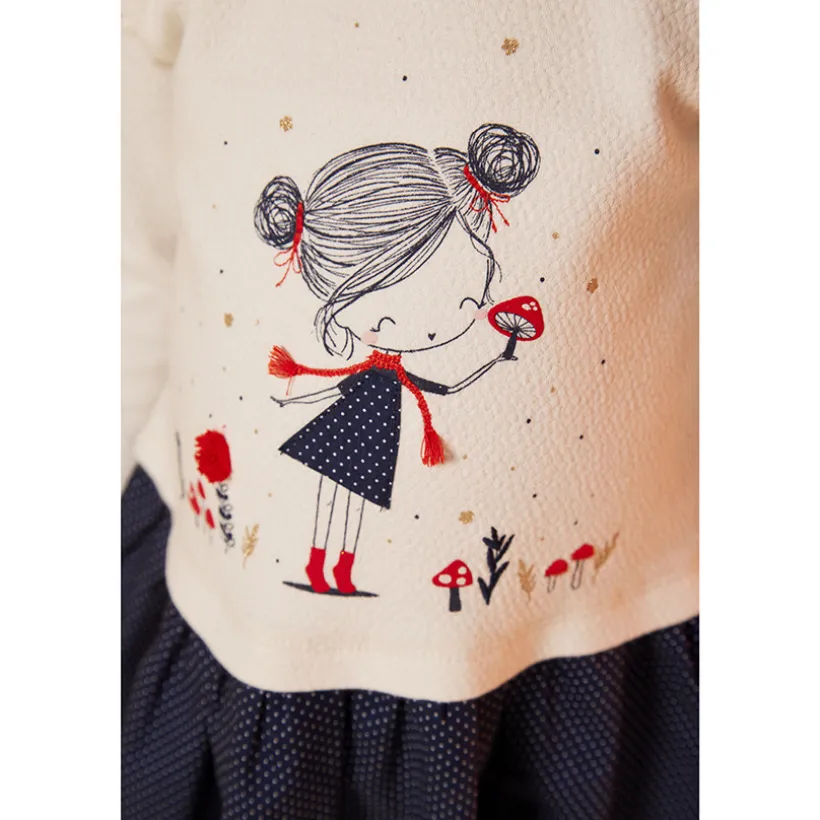 Robe 2 en 1 print fantaisie pour bébé fille