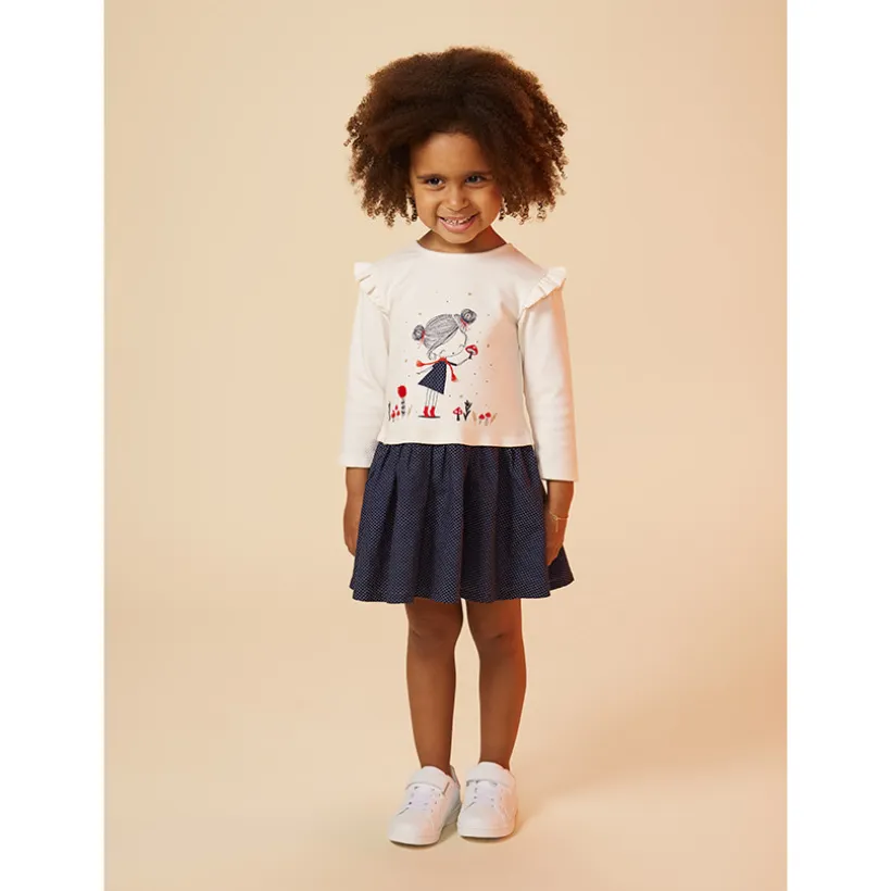 Robe 2 en 1 print fantaisie pour bébé fille