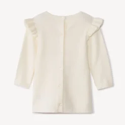 Robe en tricot fantaisie et broderie pour bébé fille