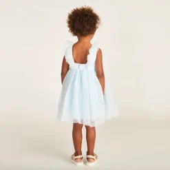 Robe en tulle pailletée manches papillon pour bébé fille