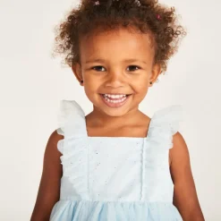 Robe en tulle pailletée manches papillon pour bébé fille