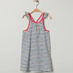Robe imprimée à bretelles volantées pour bébé fille