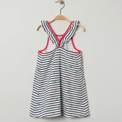 Robe imprimée à bretelles volantées pour bébé fille