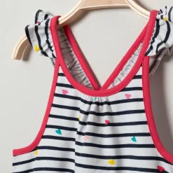 Robe imprimée à bretelles volantées pour bébé fille