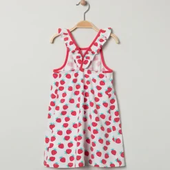 Robe imprimée à bretelles volantées pour bébé fille