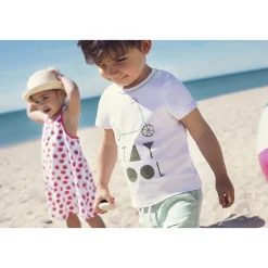 Robe imprimée à bretelles volantées pour bébé fille